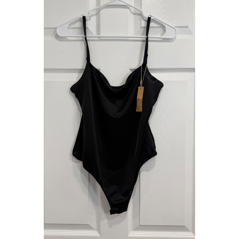 SKIMS Barely There Shapewear Bodysuit Onyx Black XL Thong BD-THG-3141 NWT